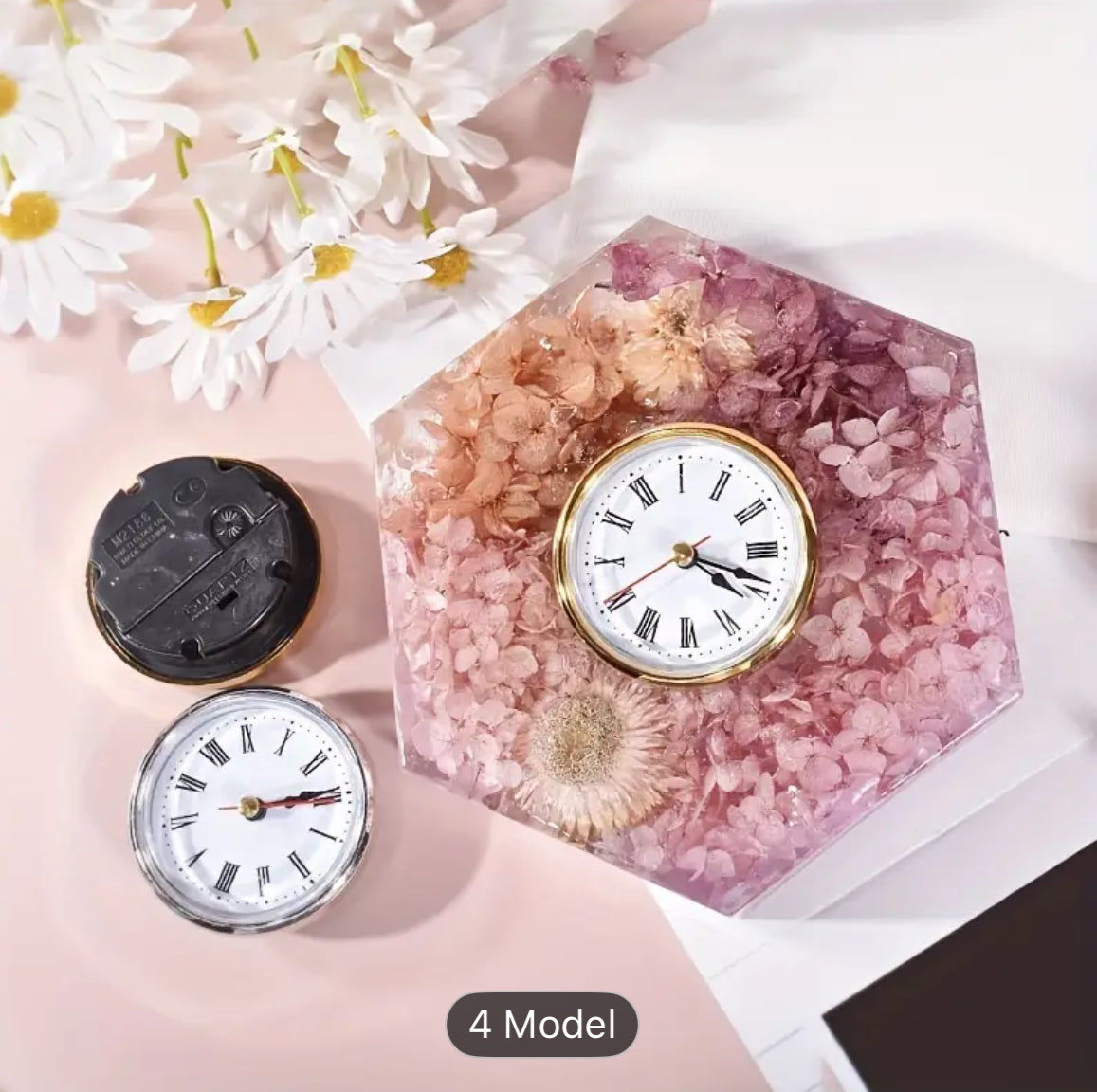 DIY Hexagonal Resin Clock Stand Mold