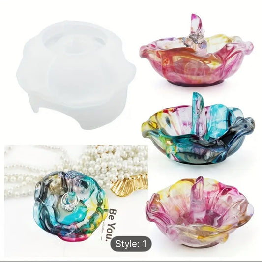 Rose-Shaped Resin Casting Mold