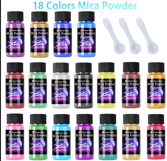 18-Color Mica Powder Pigment Set