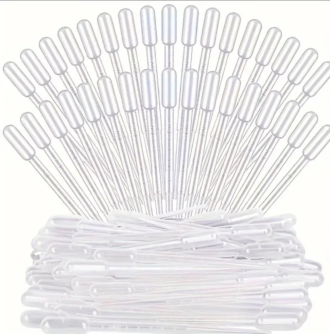 50-pack of 3ml disposable plastic droppers