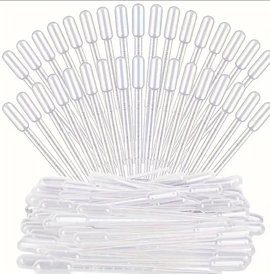 50-pack of 3ml disposable plastic droppers