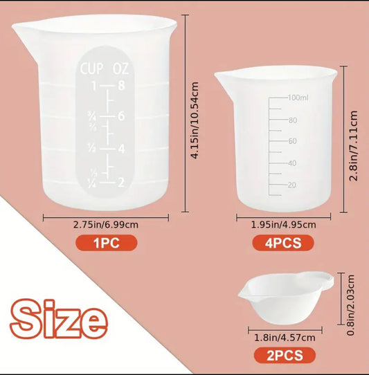 7pcs Silicone Measuring Cups Kit