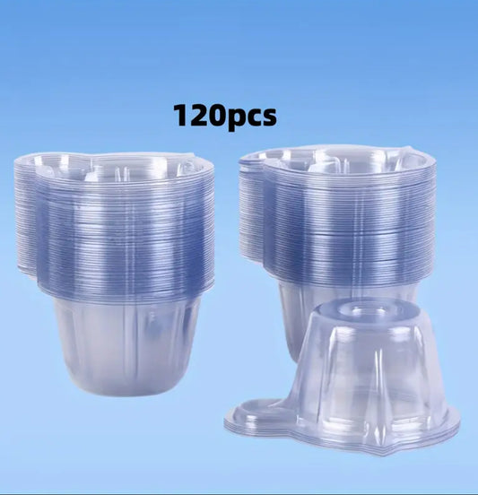 120pcs Clear Plastic 40ml Resin Cups