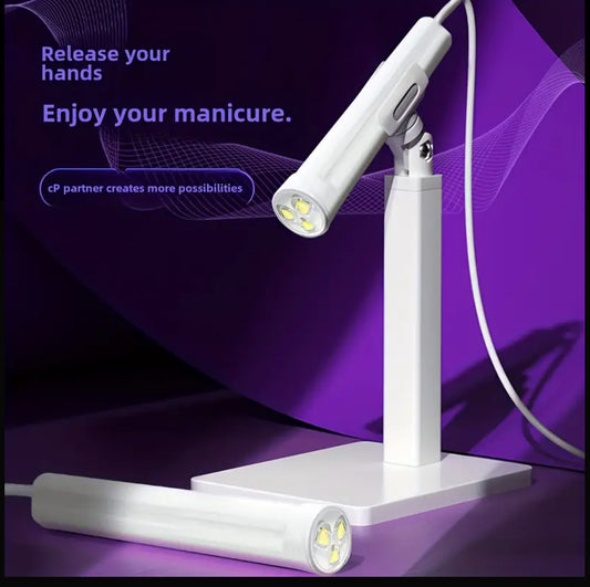 ready-to-use product description for your Compact, Portable Nail Lamp with Stand