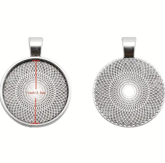 25pcs Round Bezel Pendant Tray