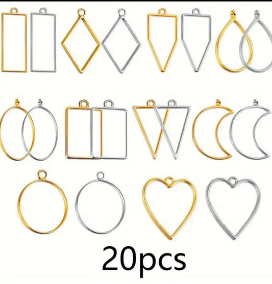 20pcs Craft Bezels Jewelry Molds Kit