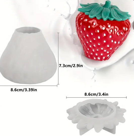 Cute Strawberry Silicone Mold with Lid -